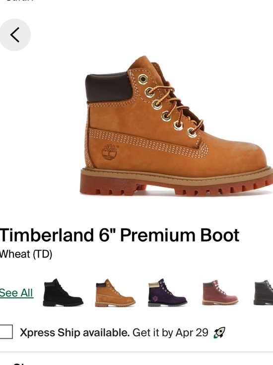 Timberland Other - Timberland Kids 6" Premium Boot in Wheat/Tan toddler